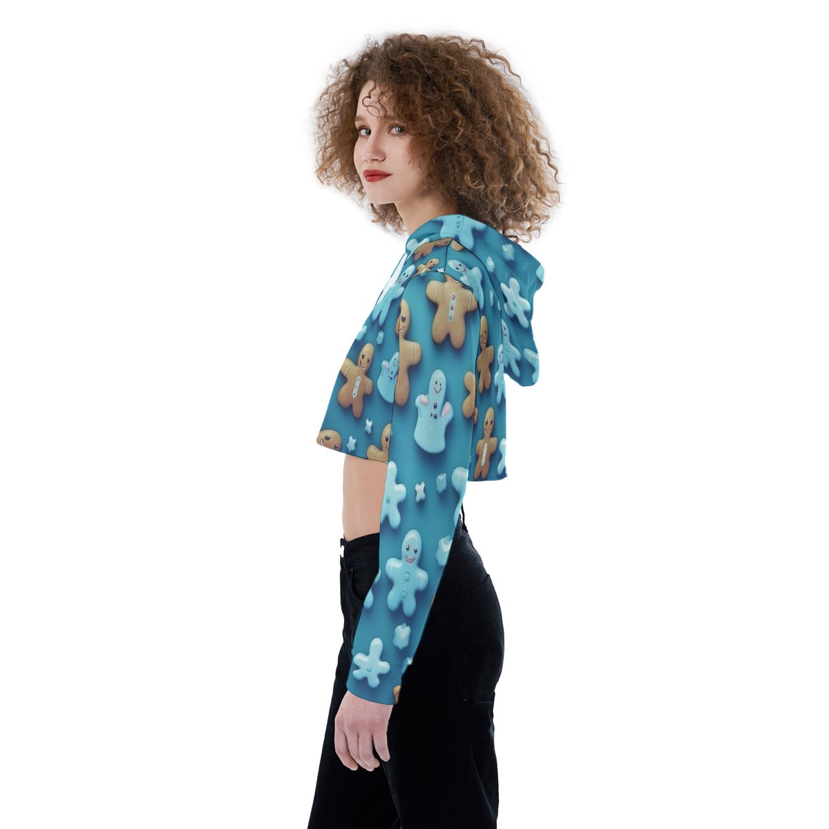 All-Over Print Women's Crop Top Hoodie