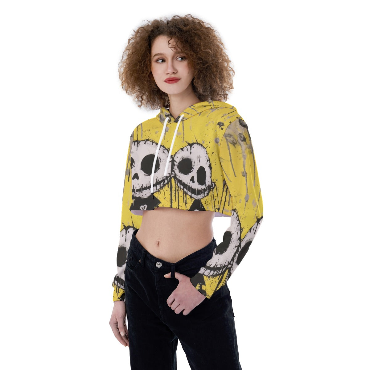 All-Over Print Women's Crop Top Hoodie