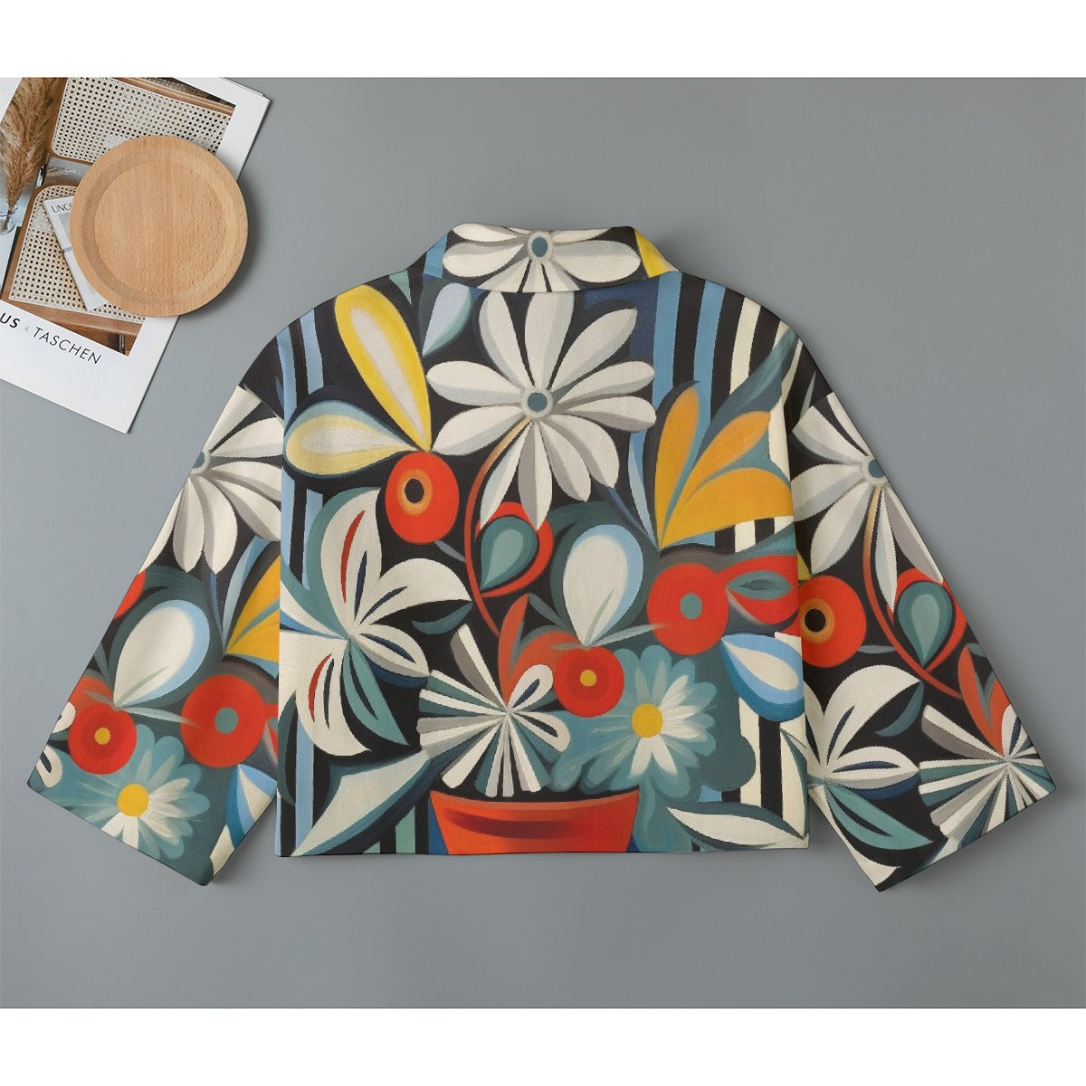 All-Over Print Women's Cropped Jacket | 245GSM Cotton