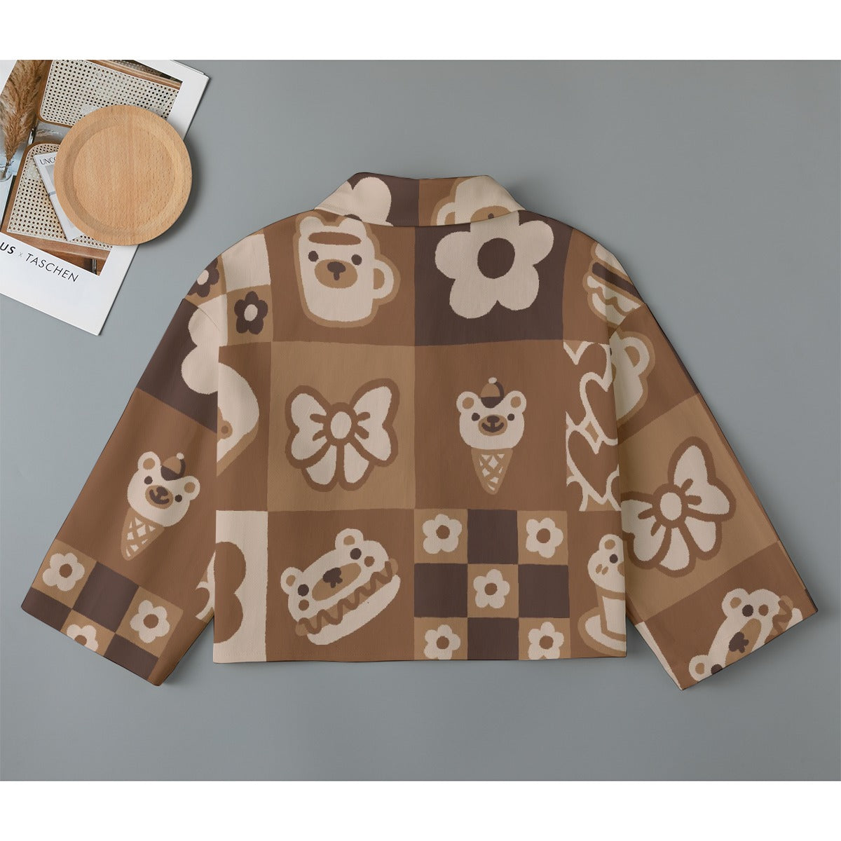 All-Over Print Women's Cropped Jacket | 245GSM Cotton