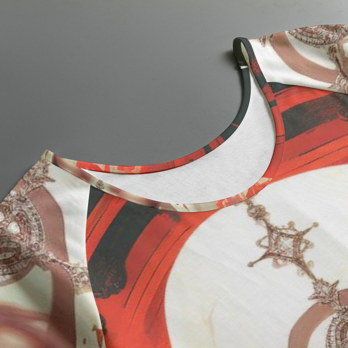 All-Over Print Women's Round Neck T-shirt With Raglan Sleeve