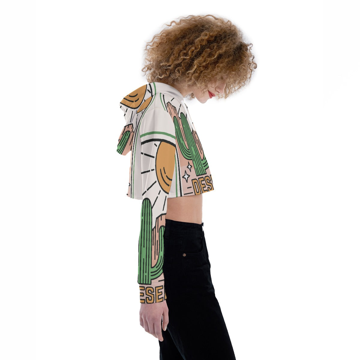 All-Over Print Women's Crop Top Hoodie