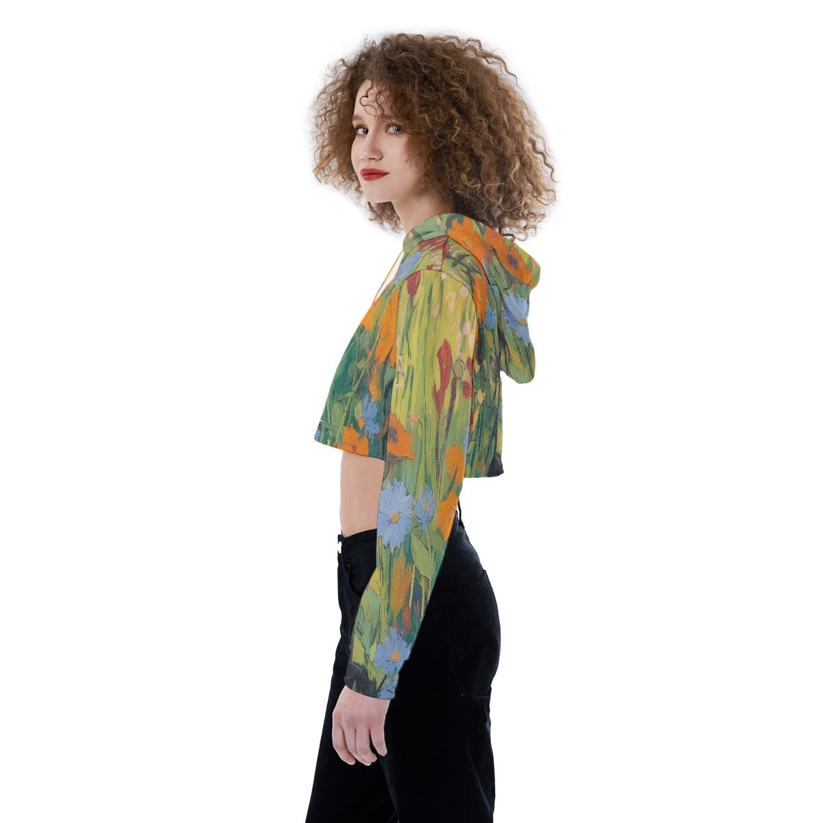 All-Over Print Women's Crop Top Hoodie