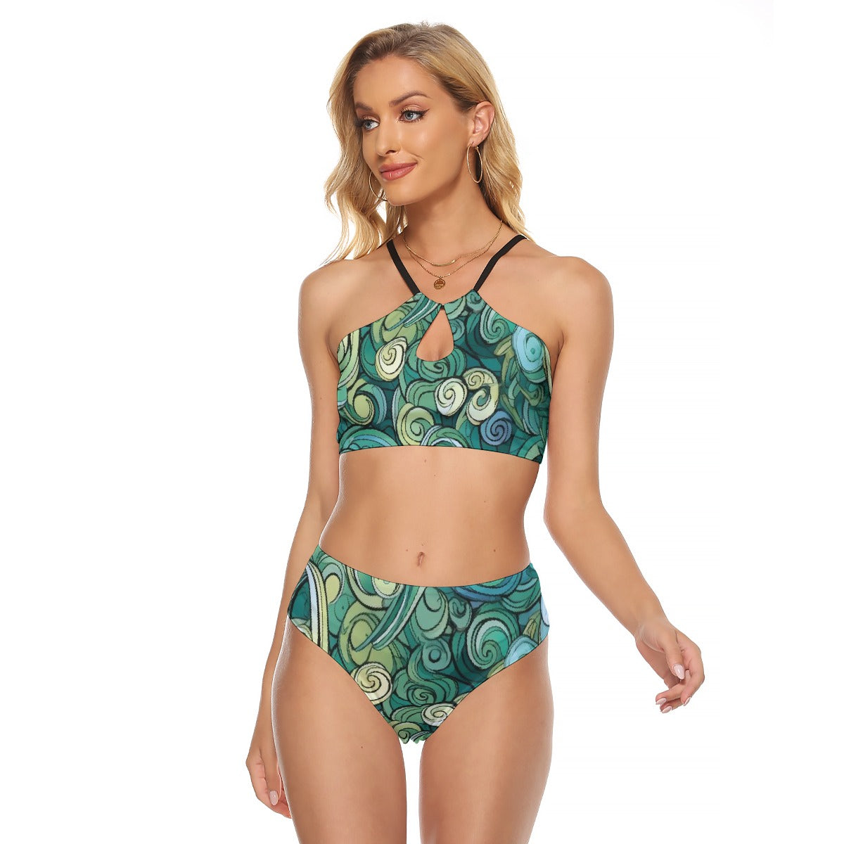All-Over Print Women's Cami Keyhole One-piece Swimsuit