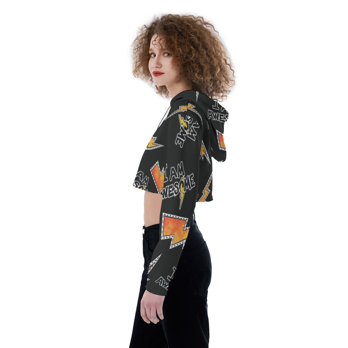 All-Over Print Women's Crop Top Hoodie