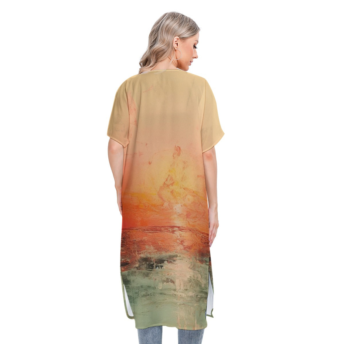 All-Over Print Women's Short Sleeve Cardigan