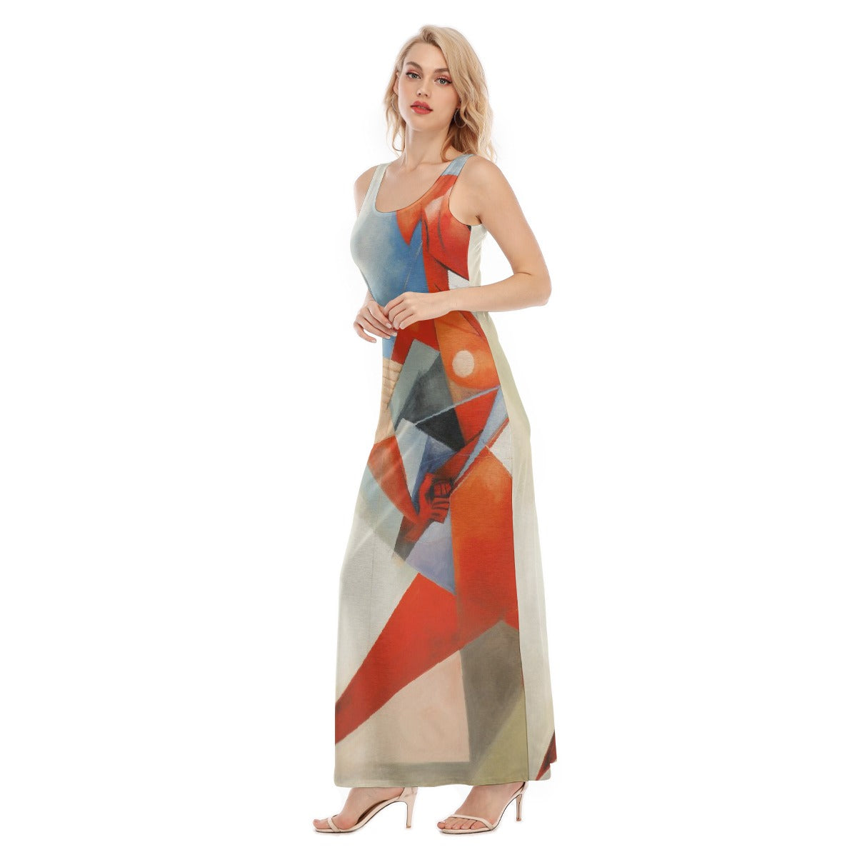 All-Over Print Women's Vest Dress | Length To Ankle