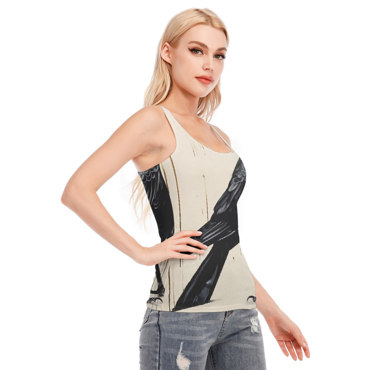 All-Over Print Women's Racer Vest | 190GSM Cotton