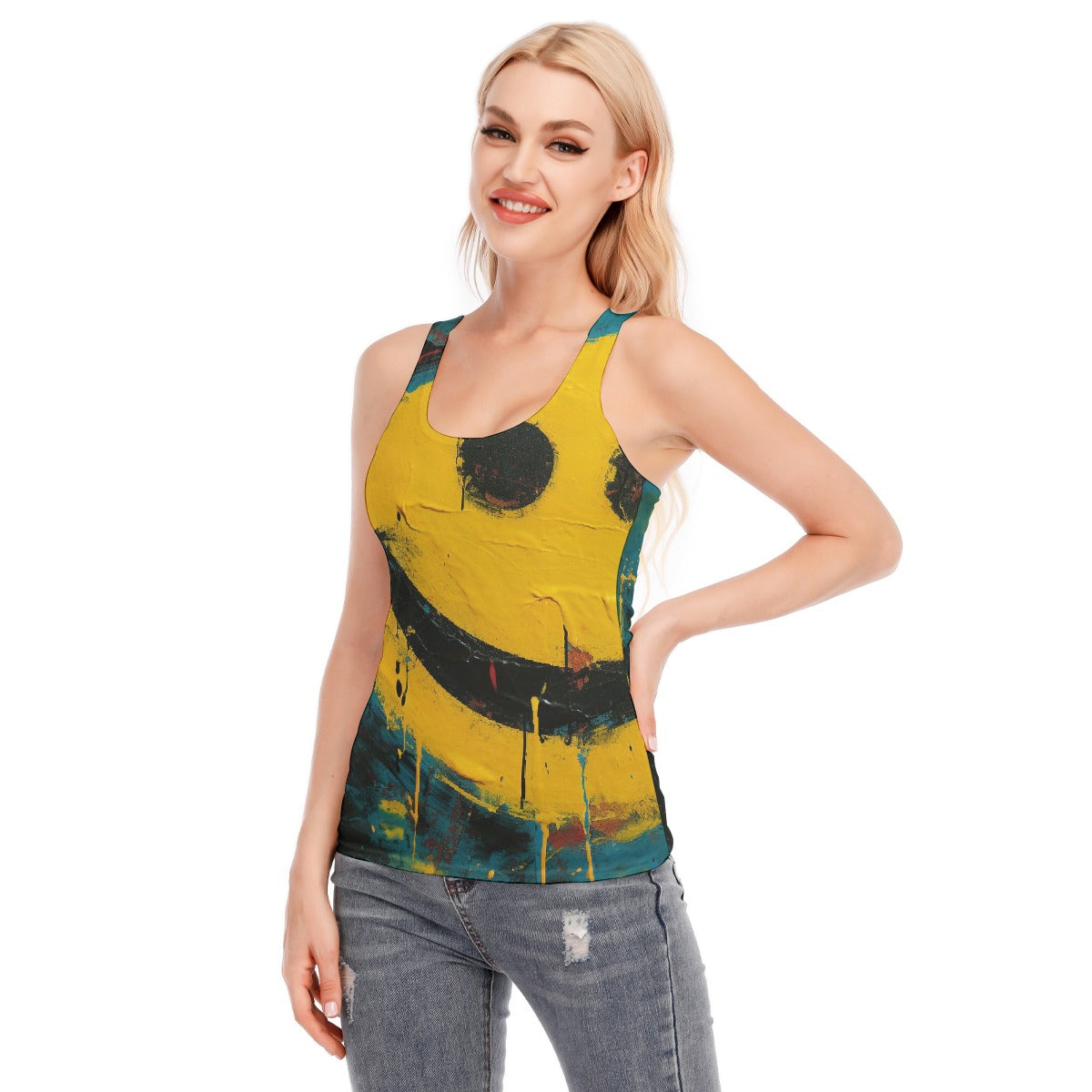 All-Over Print Women's Racer Vest | 190GSM Cotton