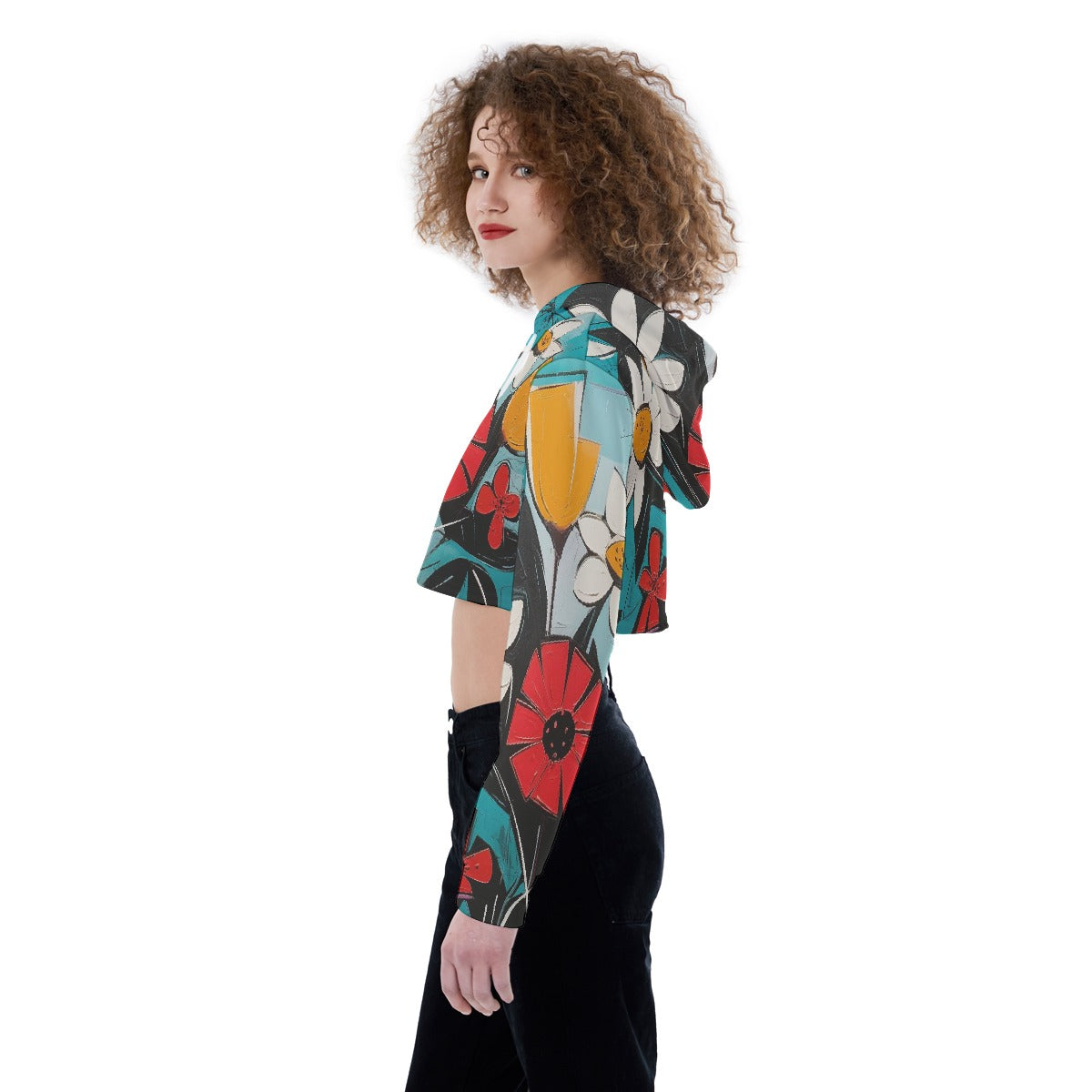 All-Over Print Women's Crop Top Hoodie