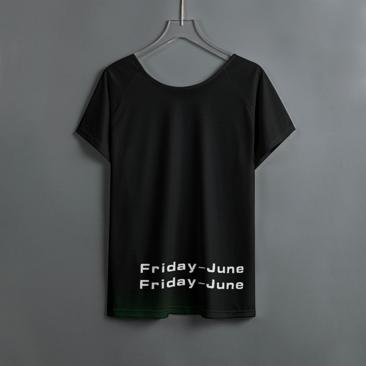 All-Over Print Women's Round Neck T-shirt With Raglan Sleeve