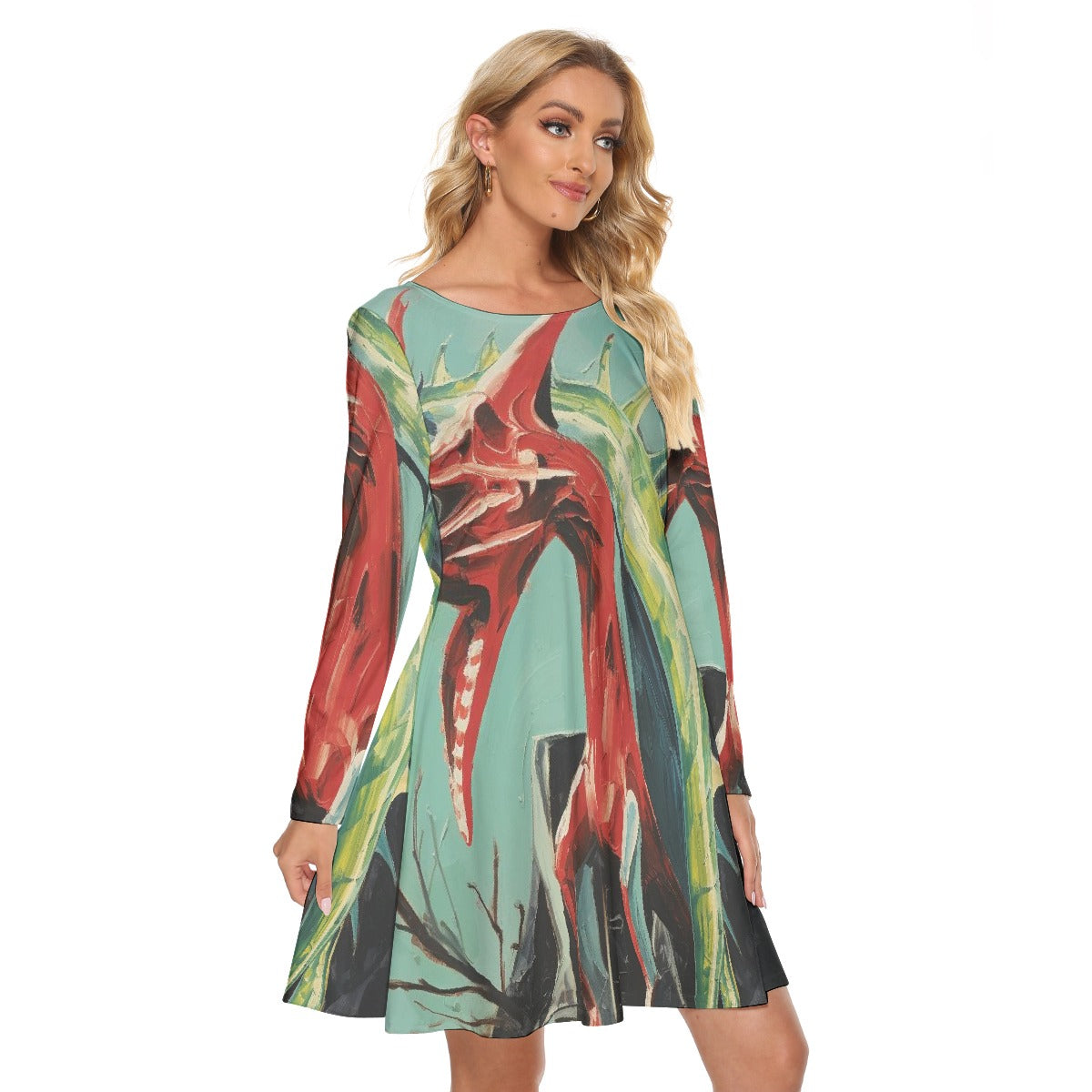 All-Over Print Women's Crew Neck Dress