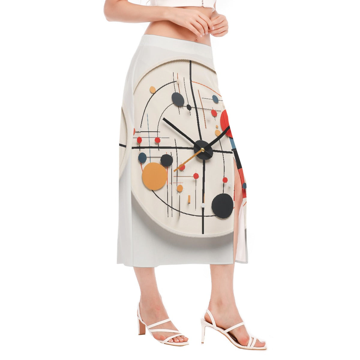 All-Over Print Women's High Slit Long Skirt