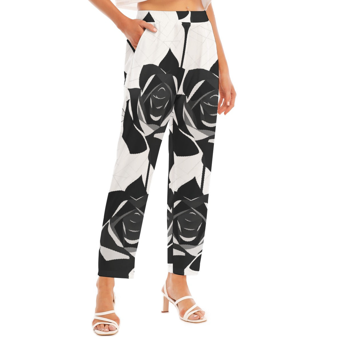 All-Over Print Women's Loose Straight-leg Pants