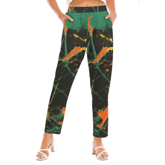 All-Over Print Women's Loose Straight-leg Pants