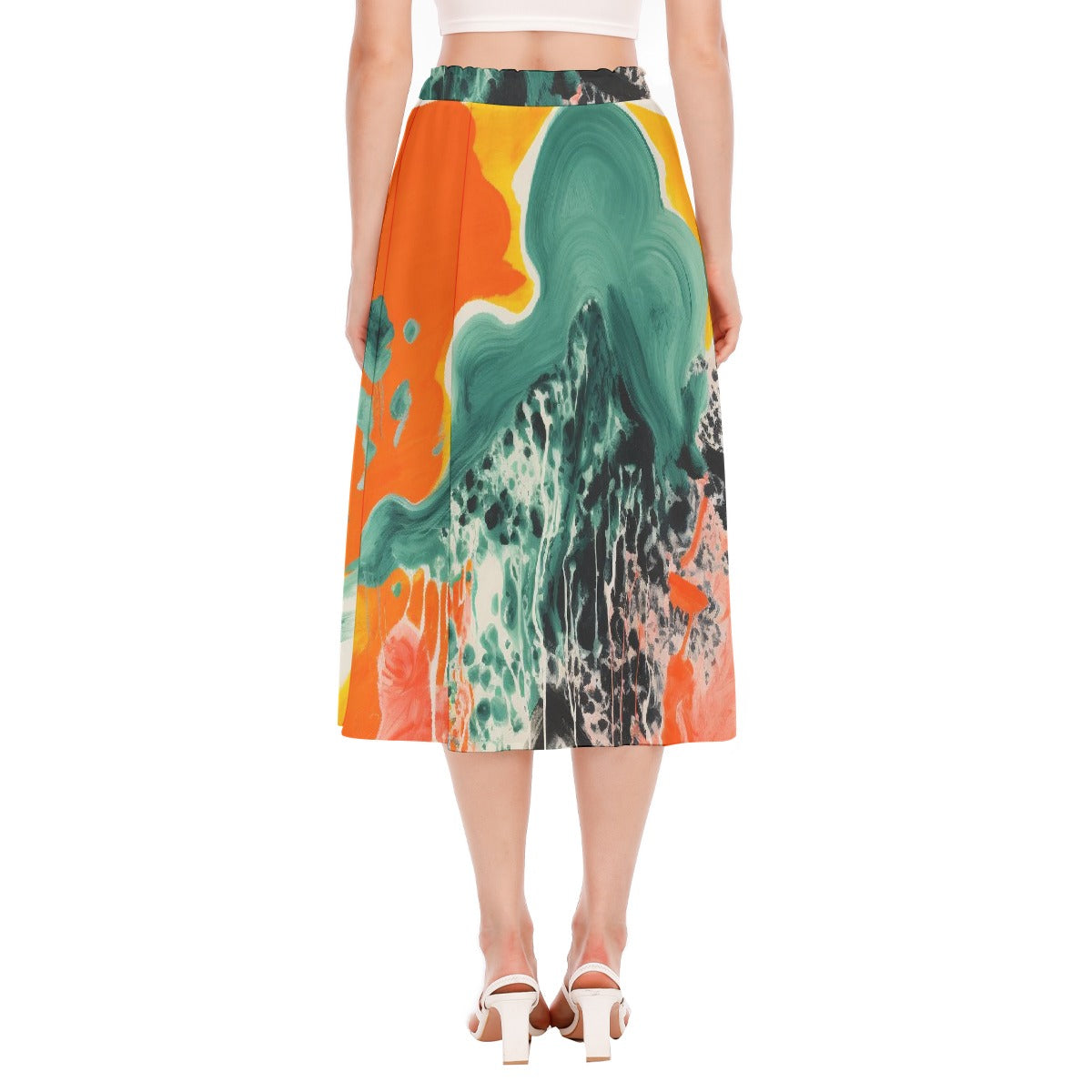 All-Over Print Women's Long Section Chiffon Skirt