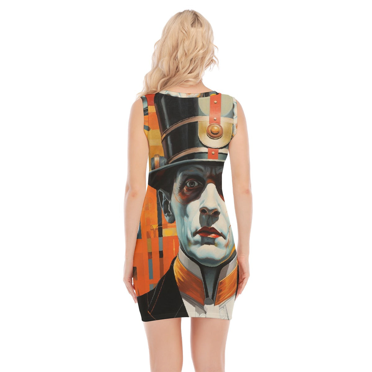 All-Over Print Women's O-neck Sleeveless Hip Skirt