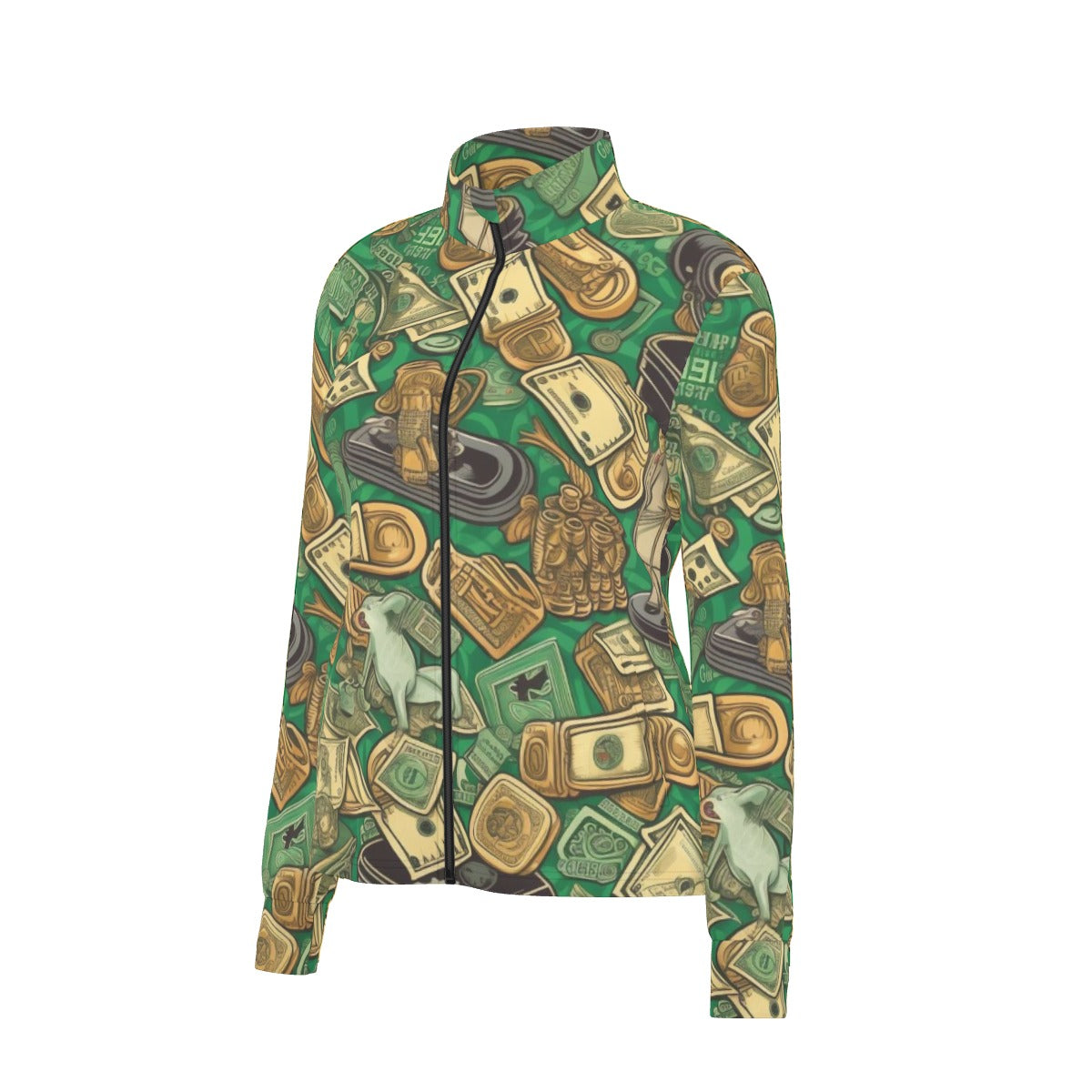 All-Over Print Women's Long Sleeve Thumbhole Jacket