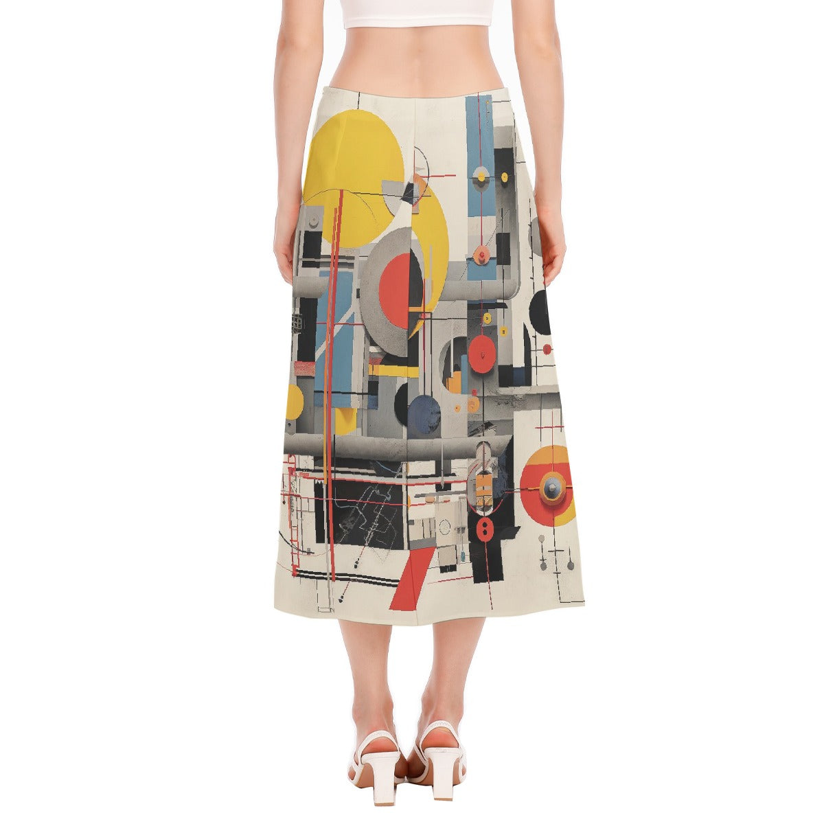 All-Over Print Women's High Slit Long Skirt