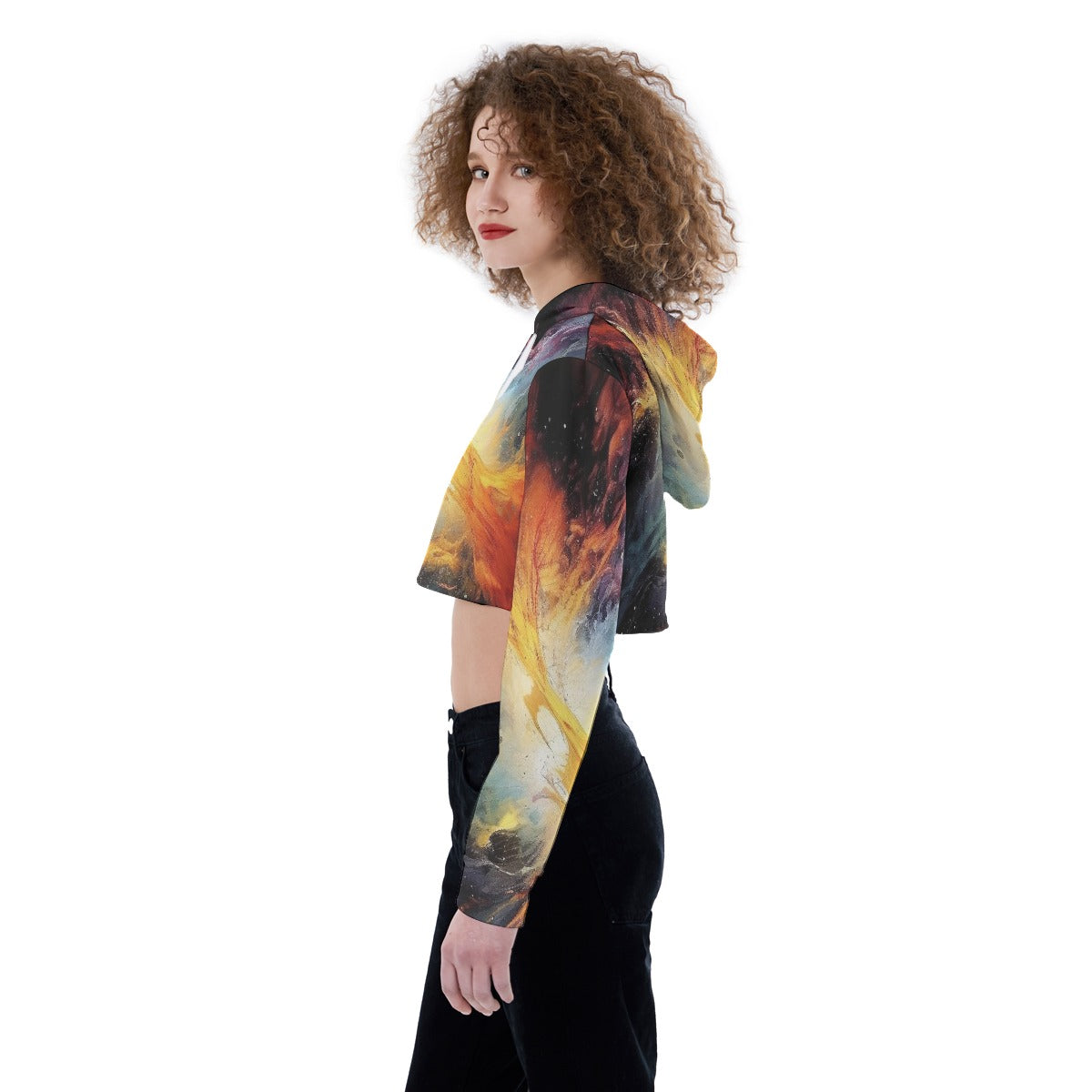 All-Over Print Women's Crop Top Hoodie