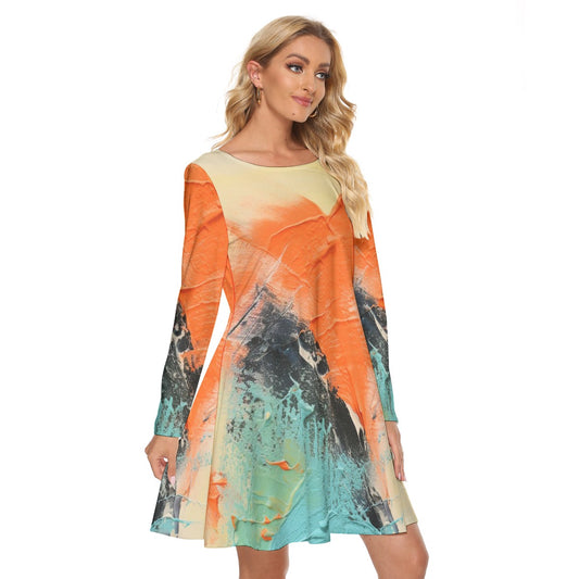 All-Over Print Women's Crew Neck Dress