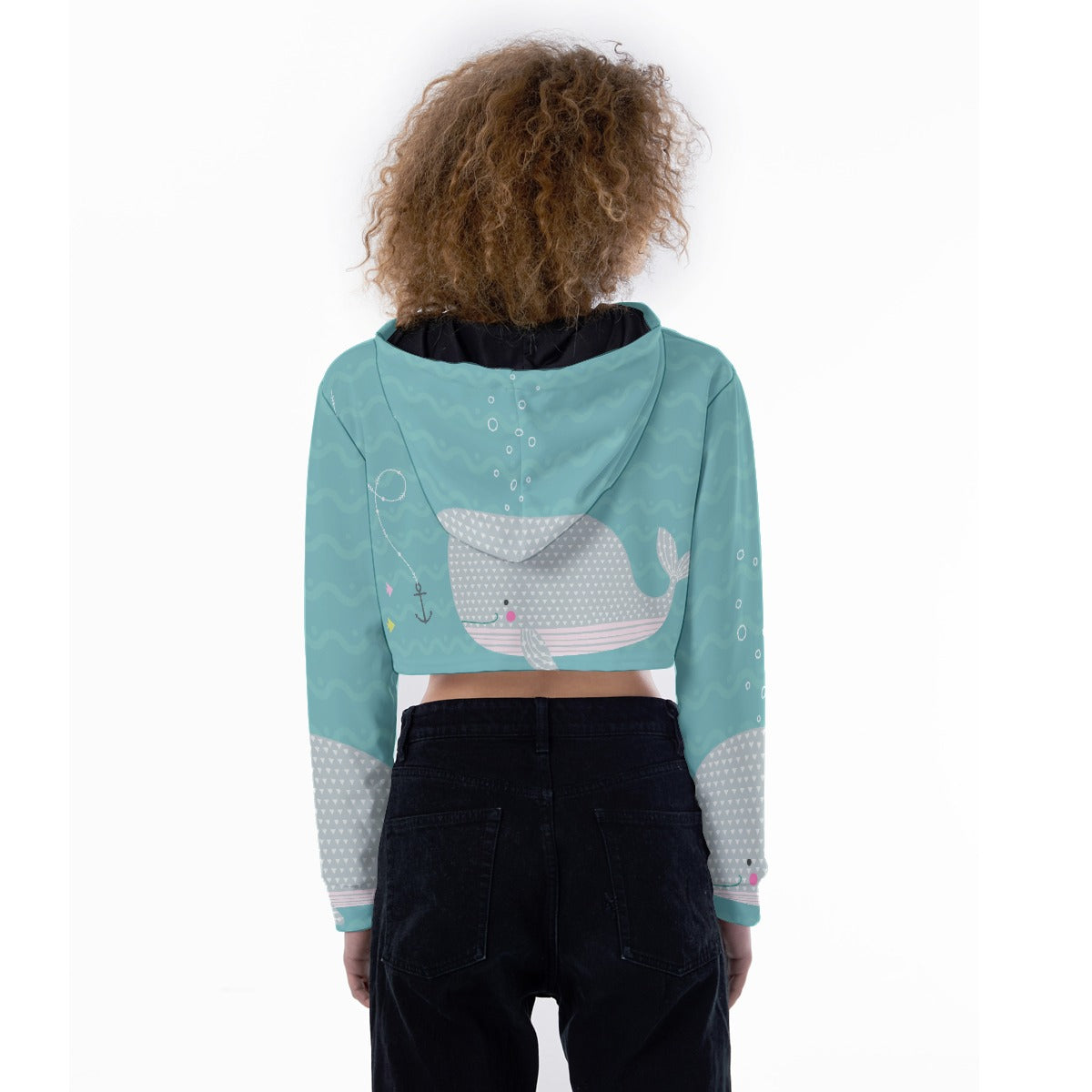 All-Over Print Women's Crop Top Hoodie
