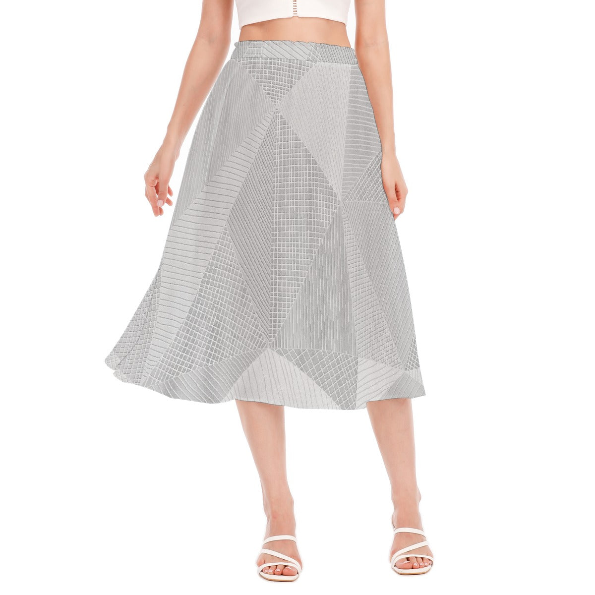 All-Over Print Women's Long Section Chiffon Skirt