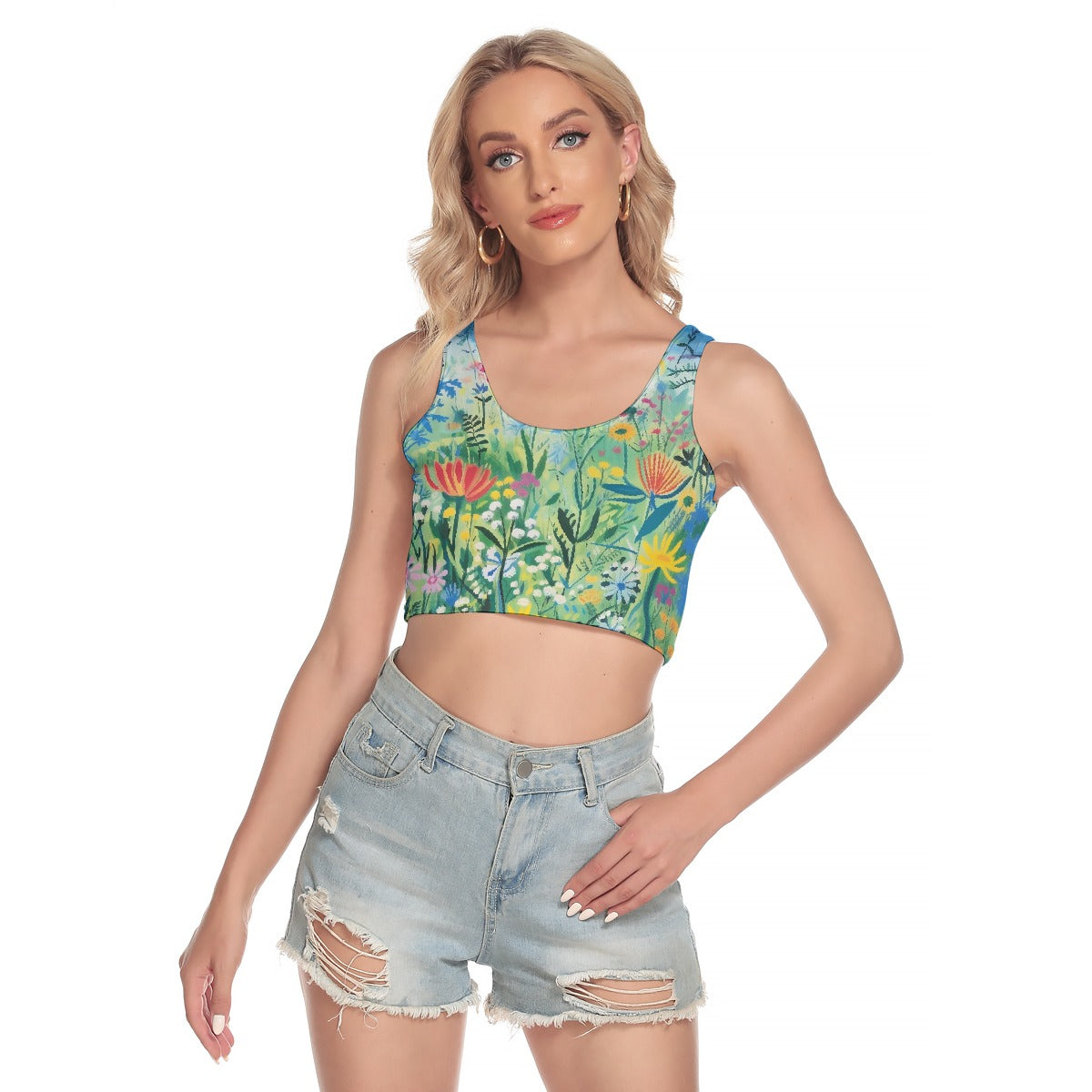 All-Over Print Women's Sport Crop Tank Top