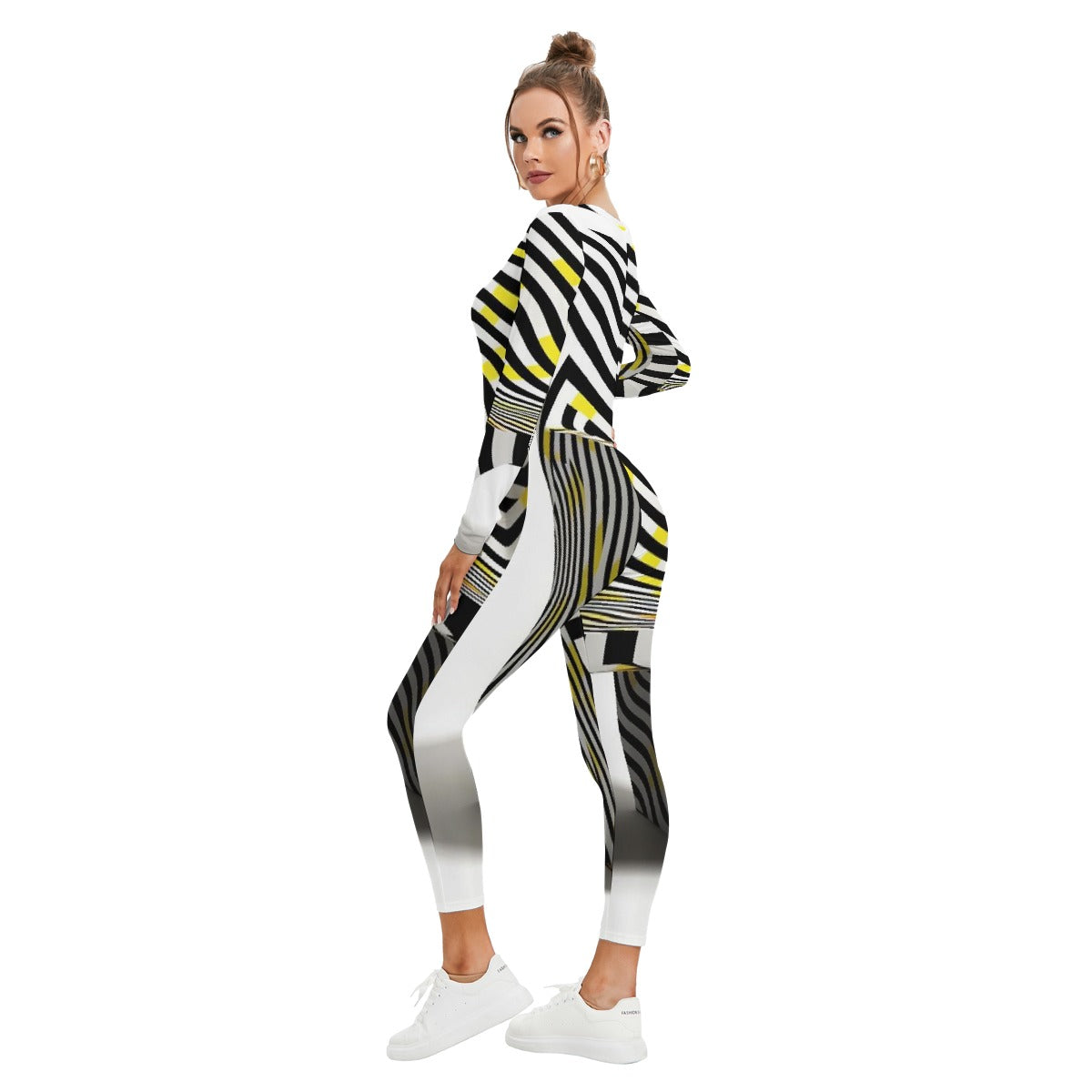 All-Over Print Women's Plunging Neck Jumpsuit