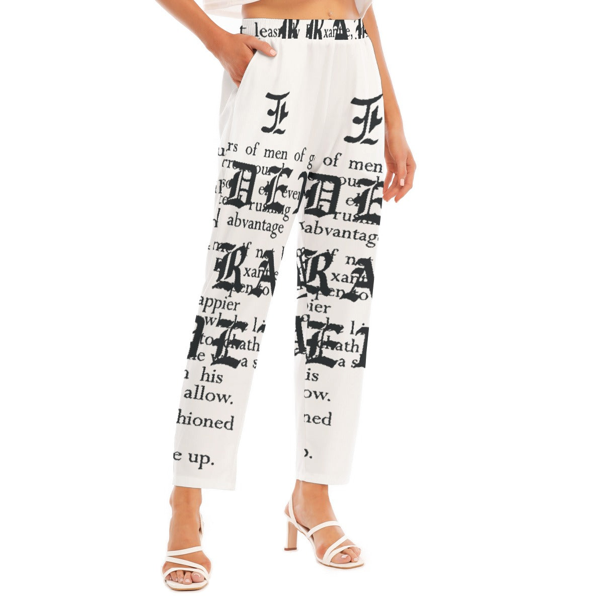 All-Over Print Women's Loose Straight-leg Pants