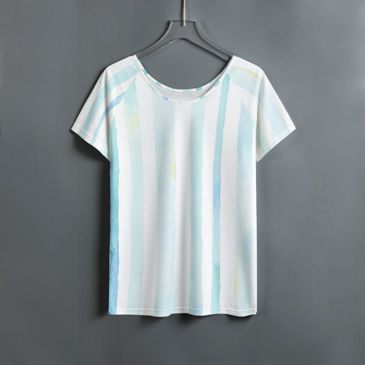 All-Over Print Women's Round Neck T-shirt With Raglan Sleeve