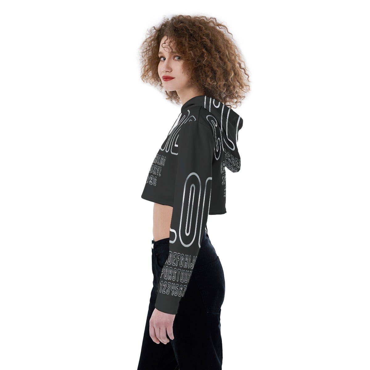 All-Over Print Women's Crop Top Hoodie