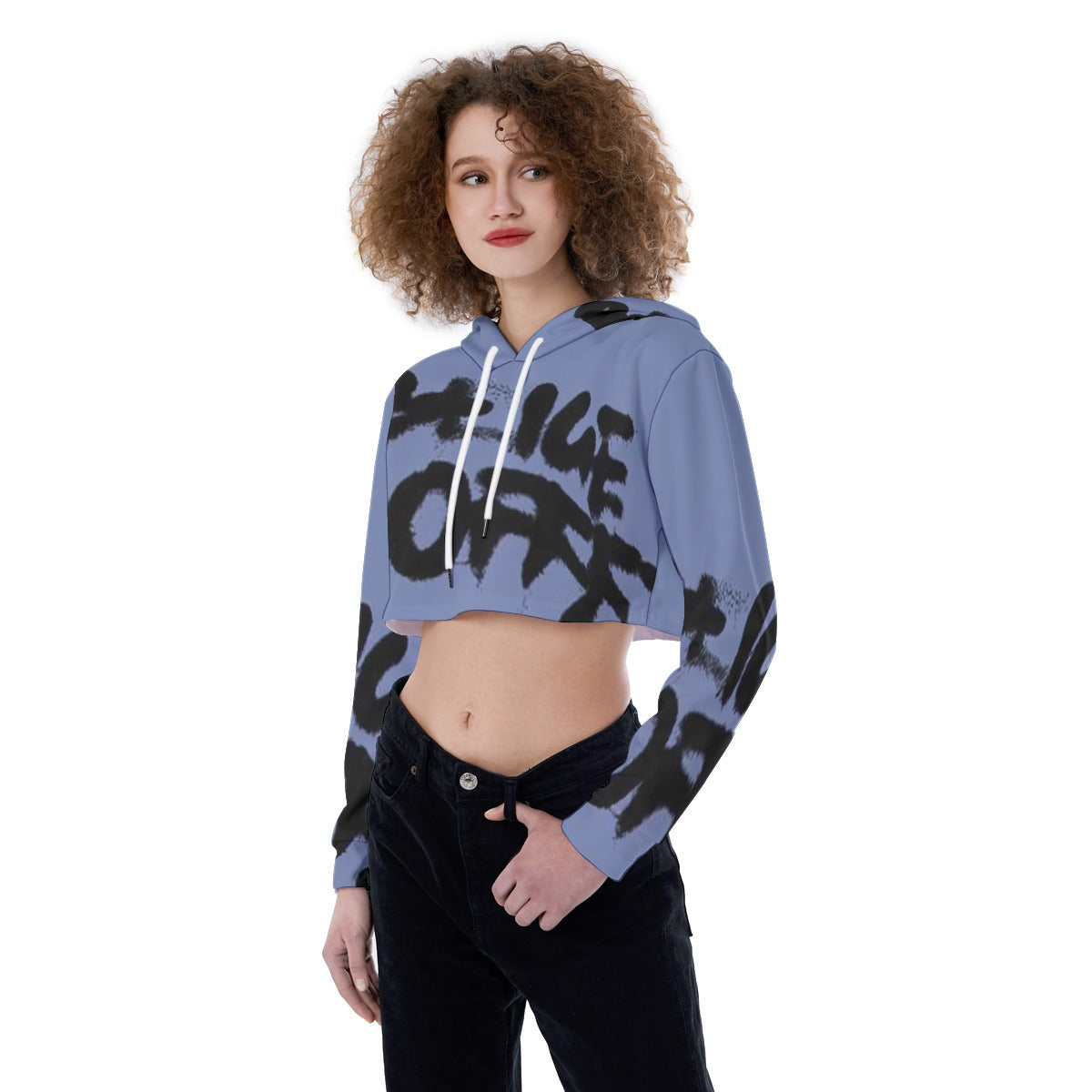 All-Over Print Women's Crop Top Hoodie