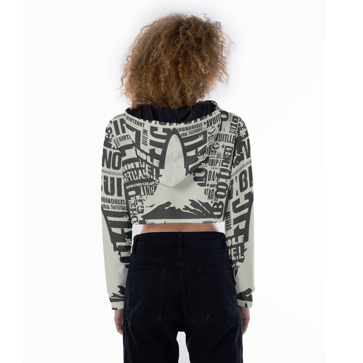 All-Over Print Women's Crop Top Hoodie