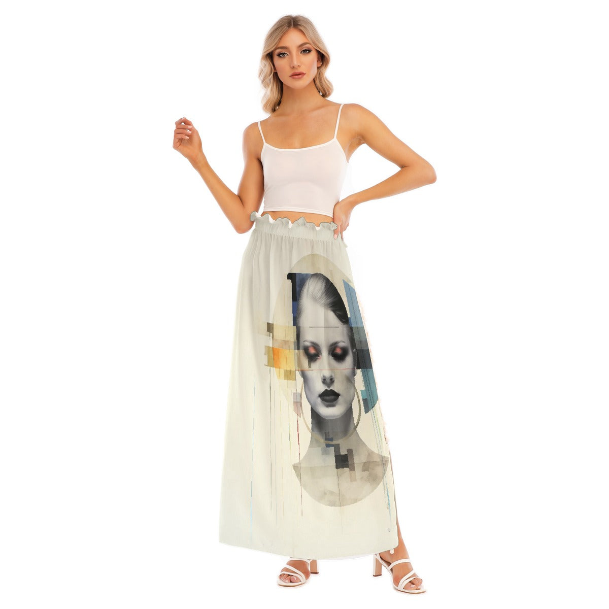 All-Over Print Women's Side Split Skirt