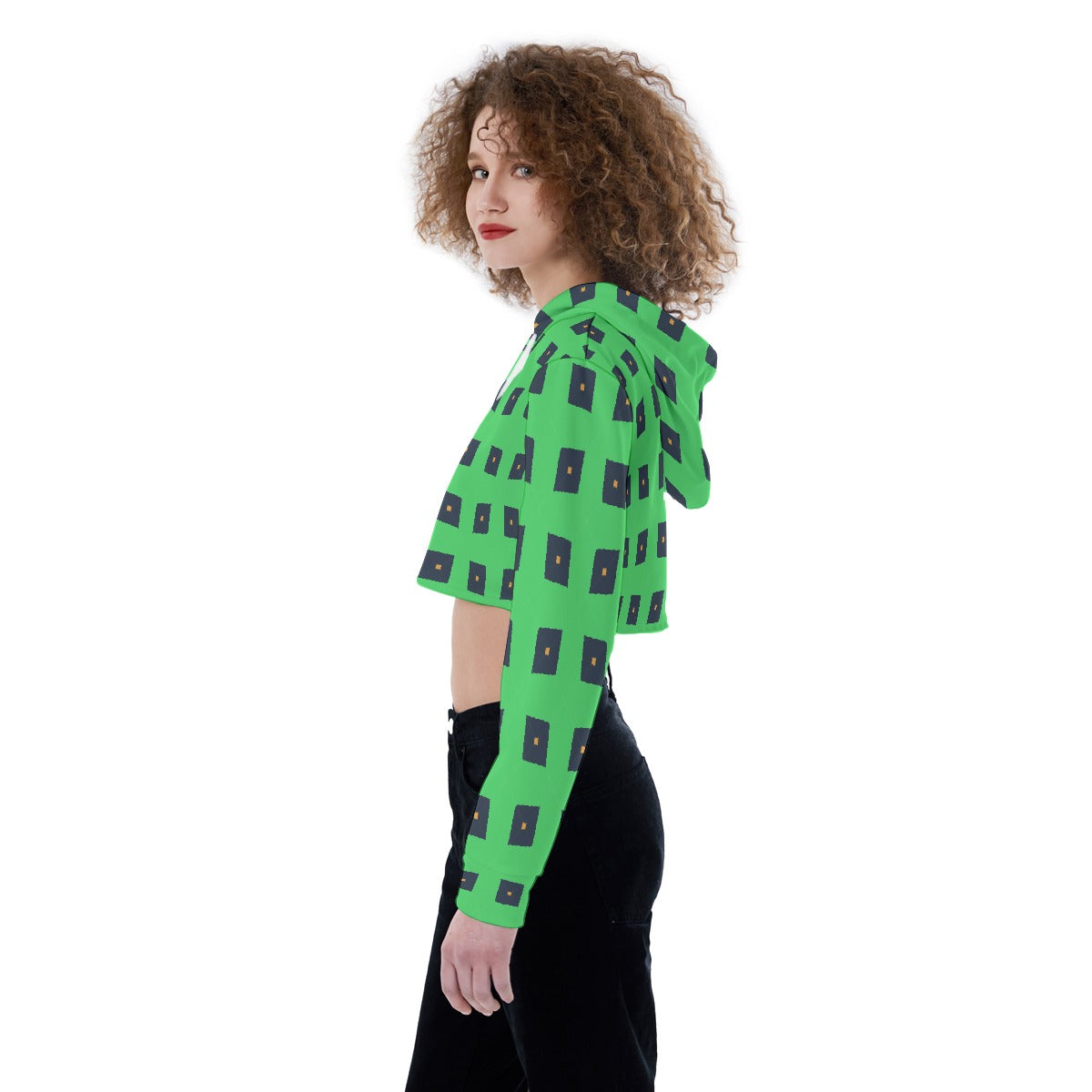 All-Over Print Women's Crop Top Hoodie