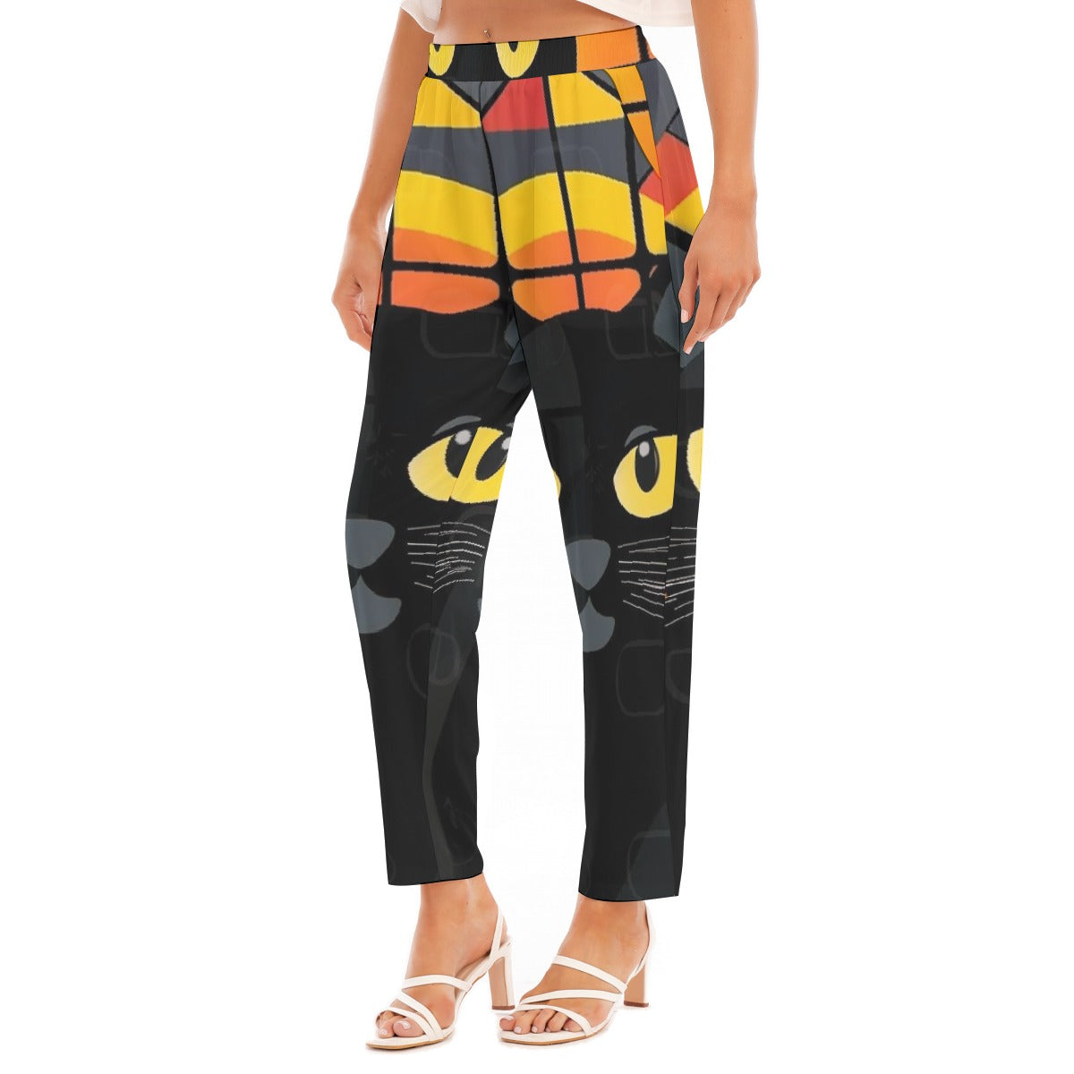 All-Over Print Women's Loose Straight-leg Pants