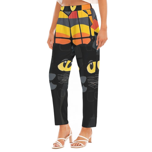 All-Over Print Women's Loose Straight-leg Pants