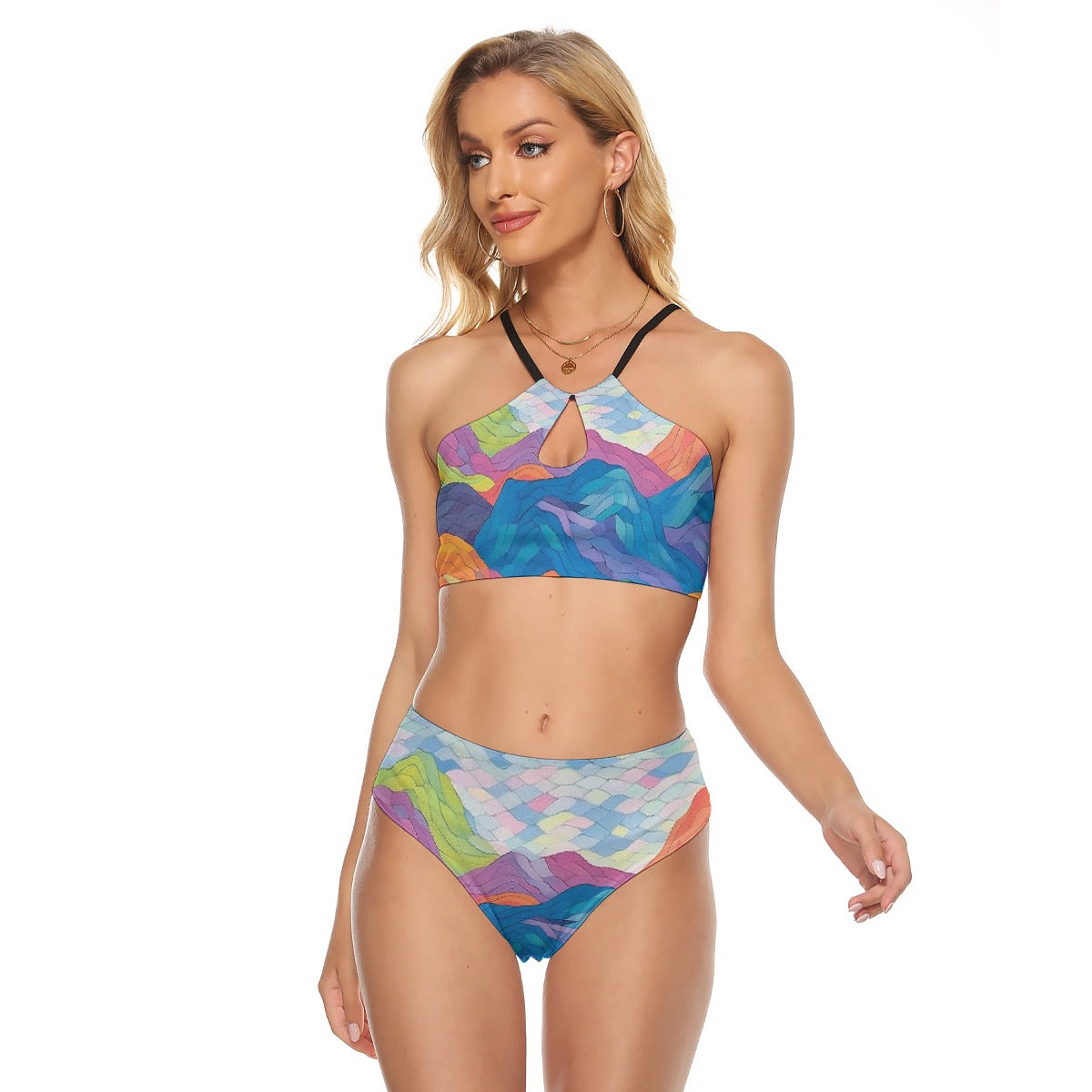 All-Over Print Women's Cami Keyhole One-piece Swimsuit