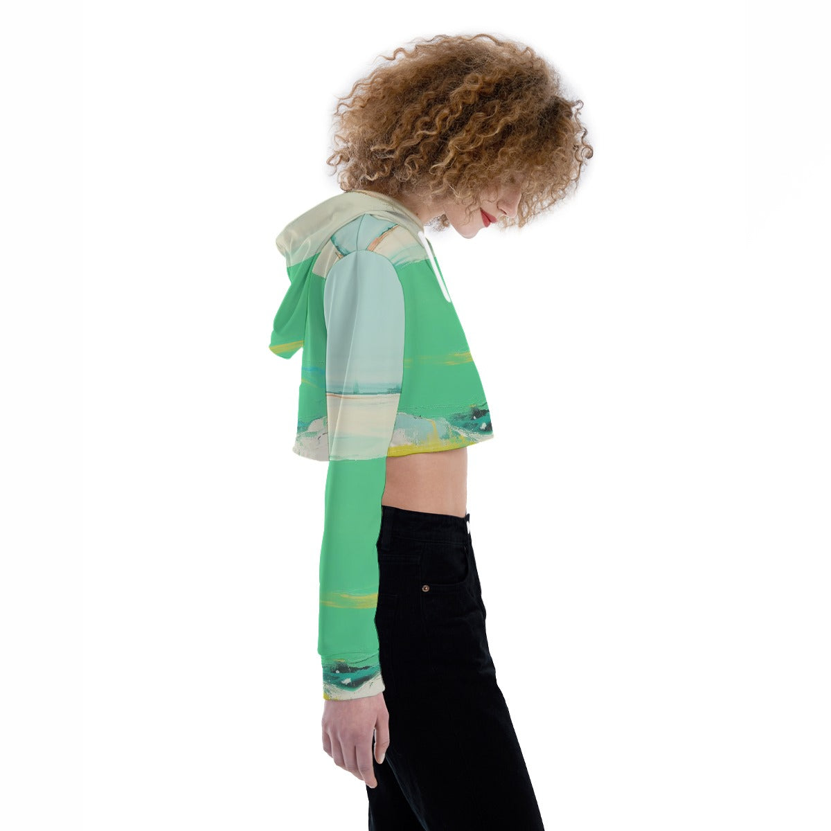 All-Over Print Women's Crop Top Hoodie