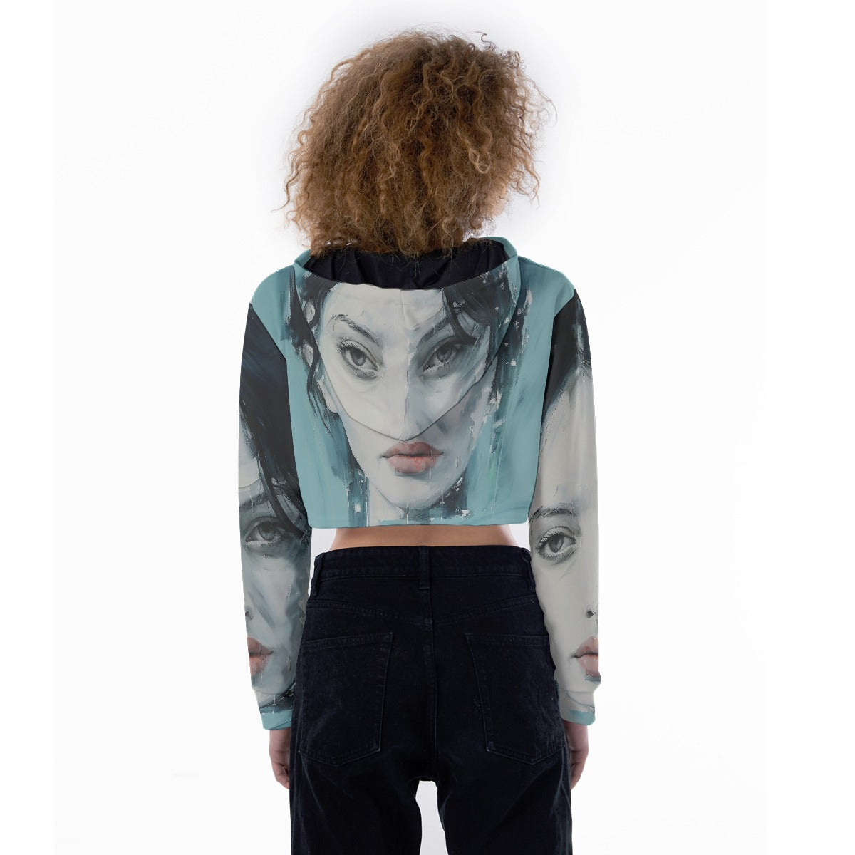 All-Over Print Women's Crop Top Hoodie