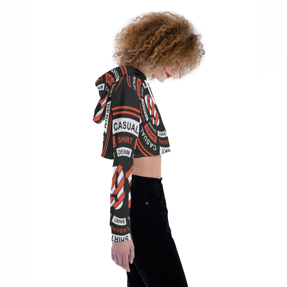 All-Over Print Women's Crop Top Hoodie