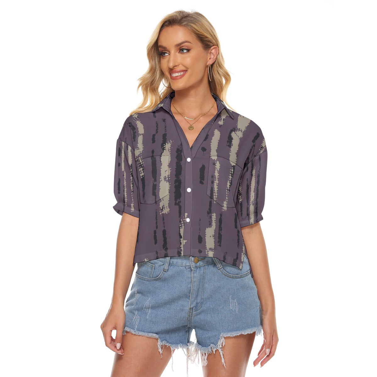 All-Over Print Women's V-neck Shirts