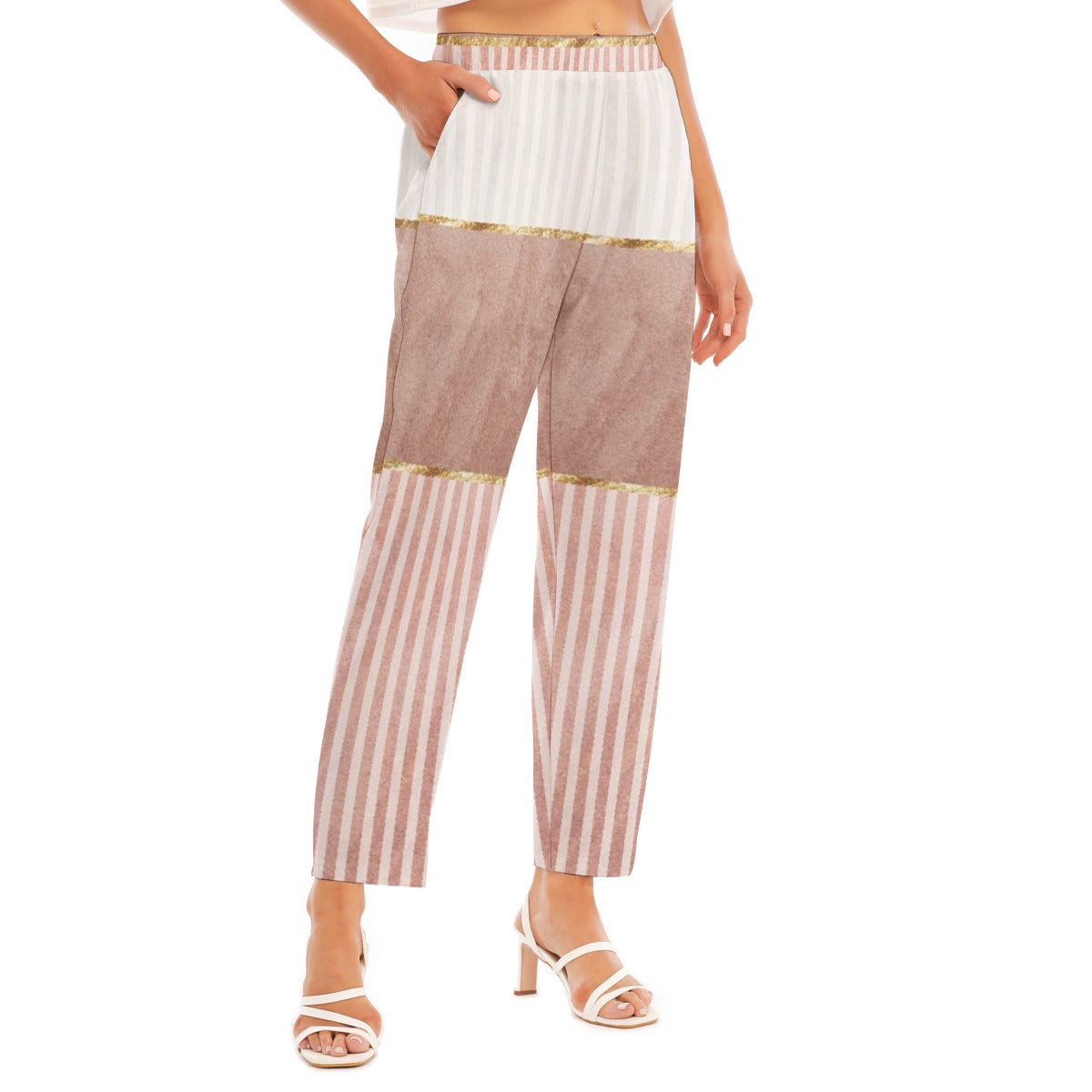 All-Over Print Women's Loose Straight-leg Pants