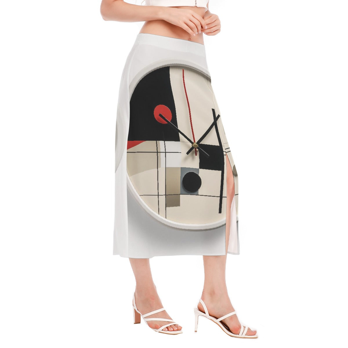 All-Over Print Women's High Slit Long Skirt