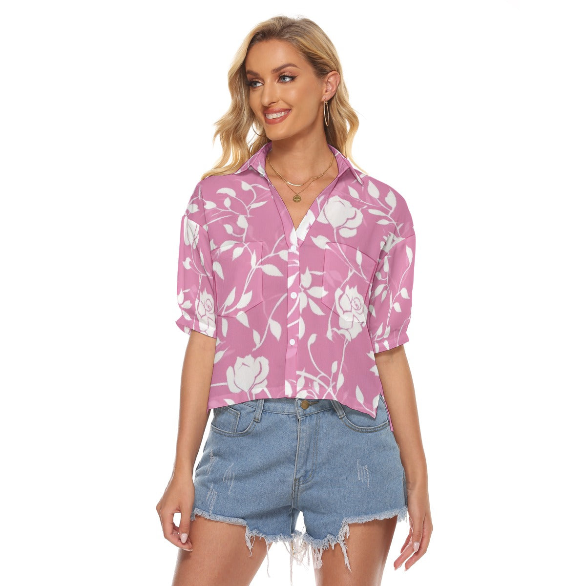 All-Over Print Women's V-neck Shirts