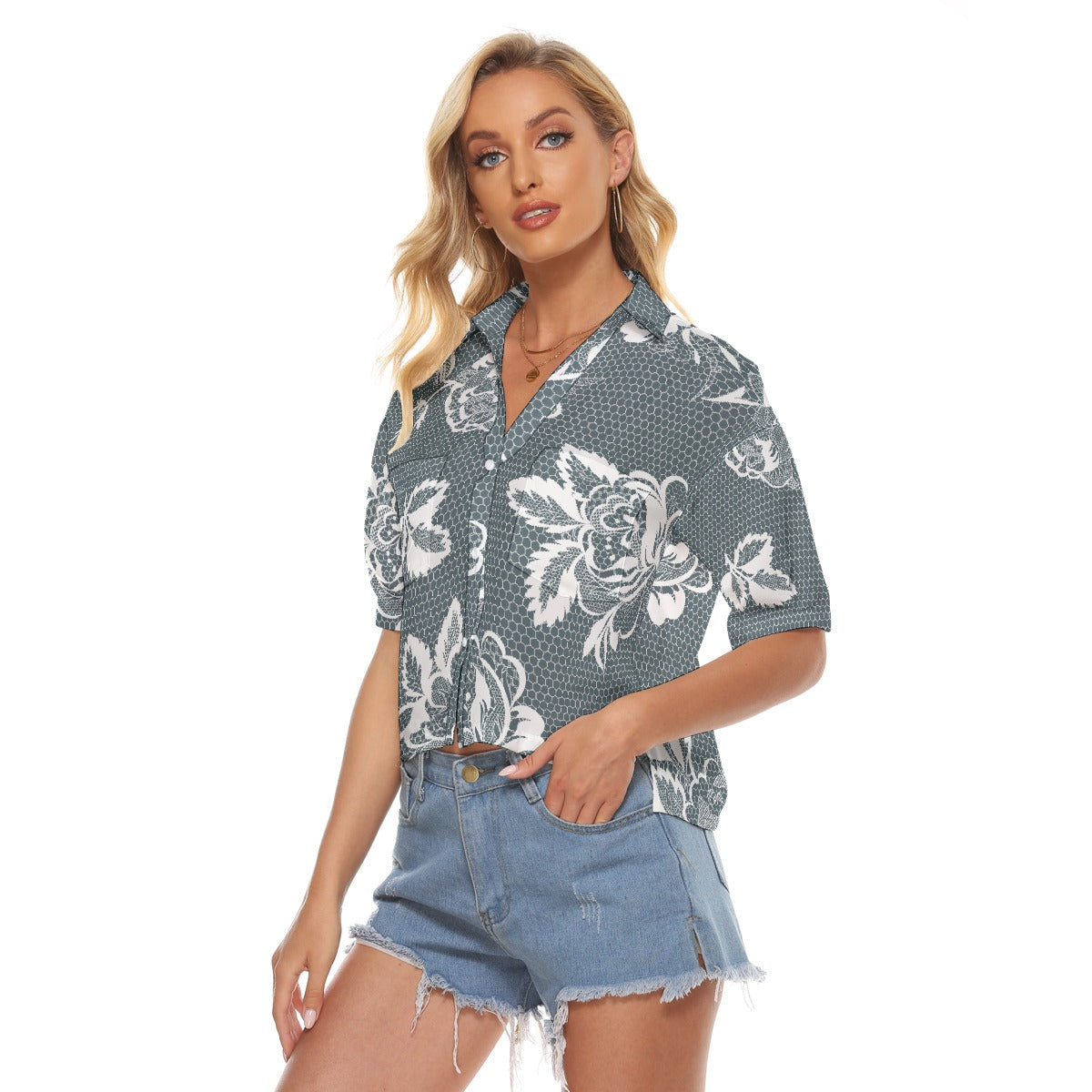 All-Over Print Women's V-neck Shirts