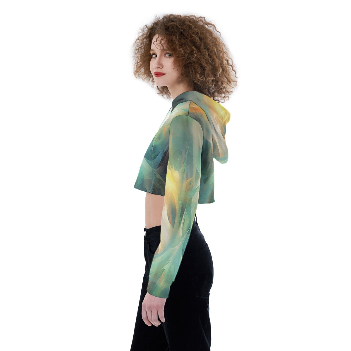 All-Over Print Women's Crop Top Hoodie