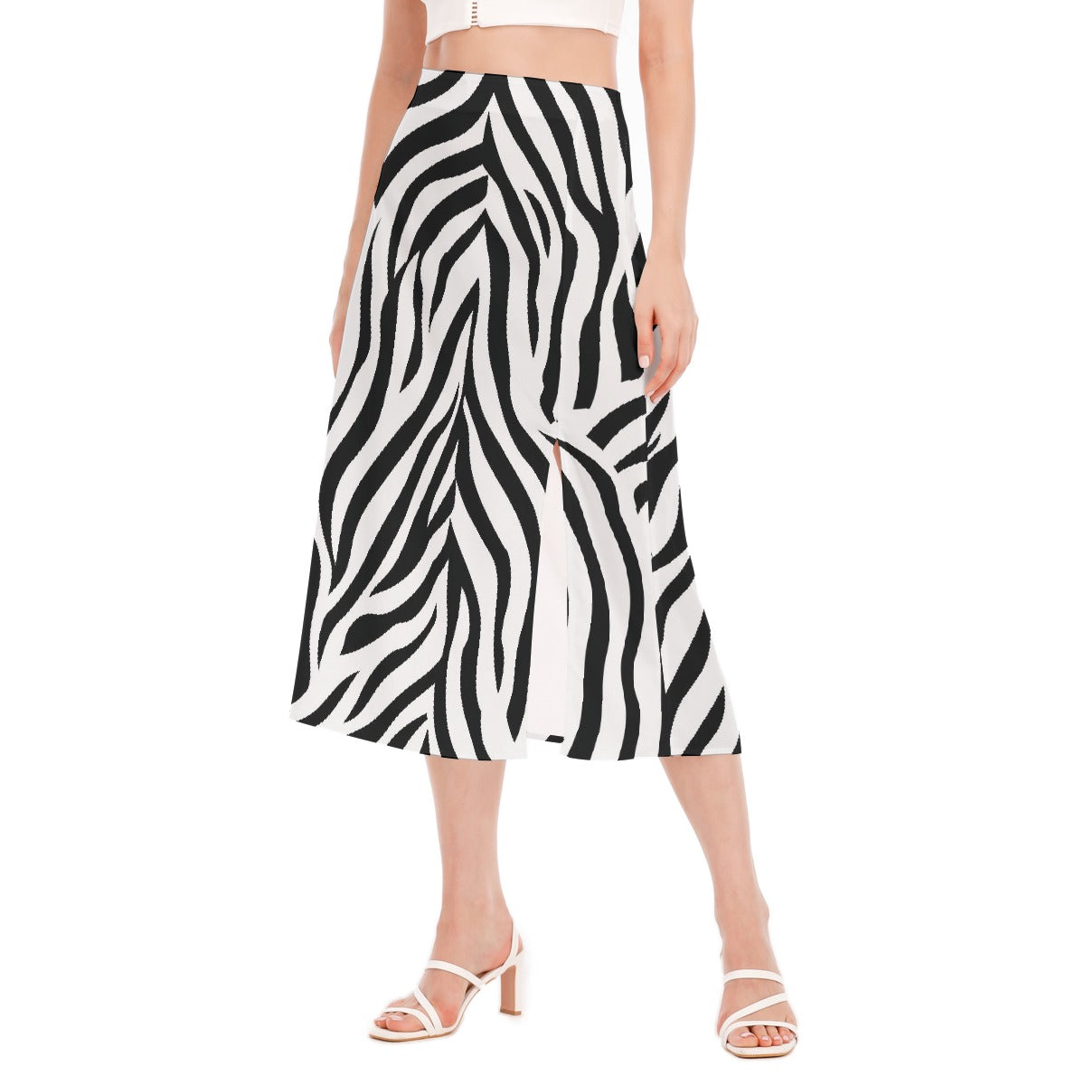 All-Over Print Women's High Slit Long Skirt