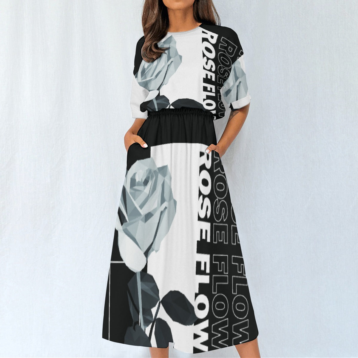 All-Over Print Women's Elastic Waist Dress